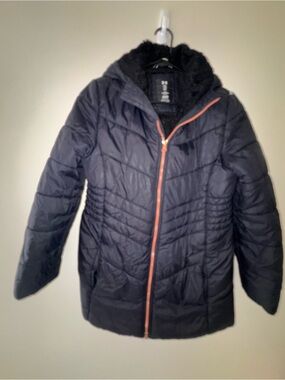 Under Armour Women’s Black Puffer Winter Jacket Hooded Coat Size XL